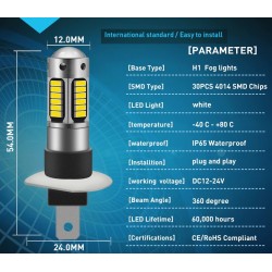 Car headlight / fog light - LED bulb - 6000K - H1 - H3 - H27/881 / H27/880 - 2 piecesH1