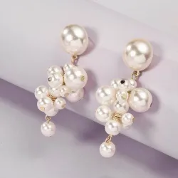 Elegante perle-dråbeøreringe