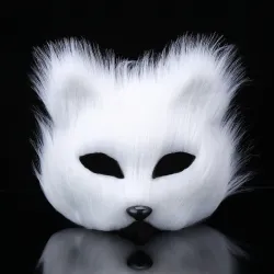Sexet venetiansk maske - med pels kanin ansigt - Halloween / maskerade