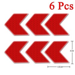 Reflective arrow - self adhesive sticker - safety - warning - for cars / motorcycles / bikes / clothesStickers