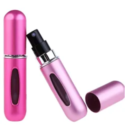 Mini tom parfumeflaske - genopfyldelig - med forstøver - aluminiumsbeholder - 5ml