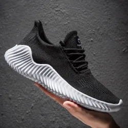 Sports løbesko - sneakers med snøre - åndbart mesh - letvægts