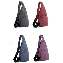 Moderigtig bryst-/skuldertaske - lille rygsæk - tyverisikring - unisex