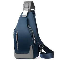 Luksuriøs bryst-/skuldertaske - rygsæk - USB-opladningsport - vandtæt - unisex