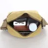 Stylish canvas shoulder bag - with zippersBags