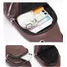Fashionable shoulder bag - small backpack - with earphones hole - leatherBags