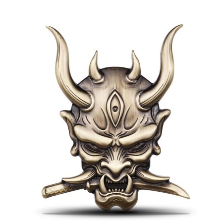 Car / motorcycle sticker - metal emblem - 3D Japanese samuraiStickers