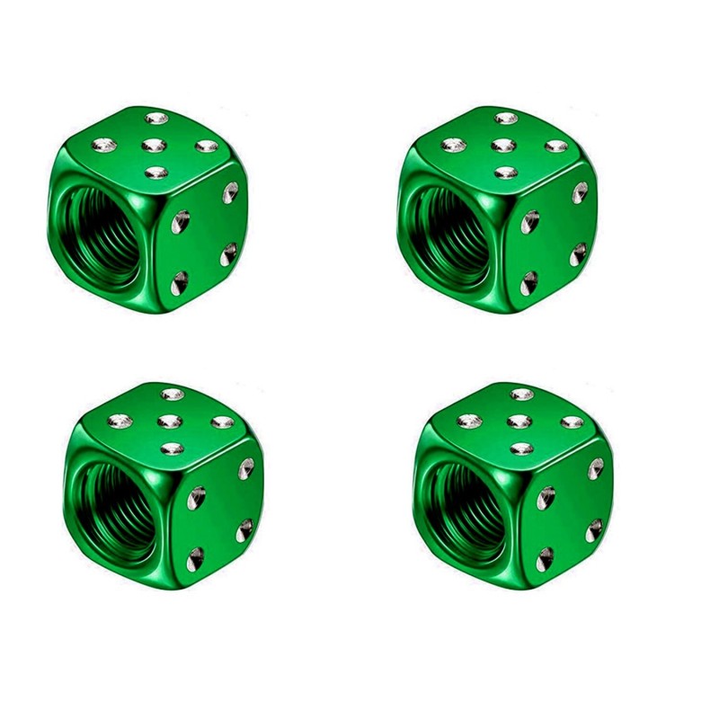 Aluminum tire valves - dice shaped - 4 piecesWheel parts