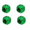 Aluminum tire valves - dice shaped - 4 piecesWheel parts
