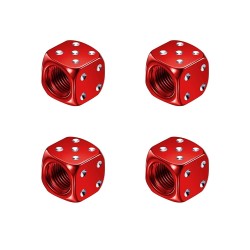 Aluminum tire valves - dice shaped - 4 piecesWheel parts