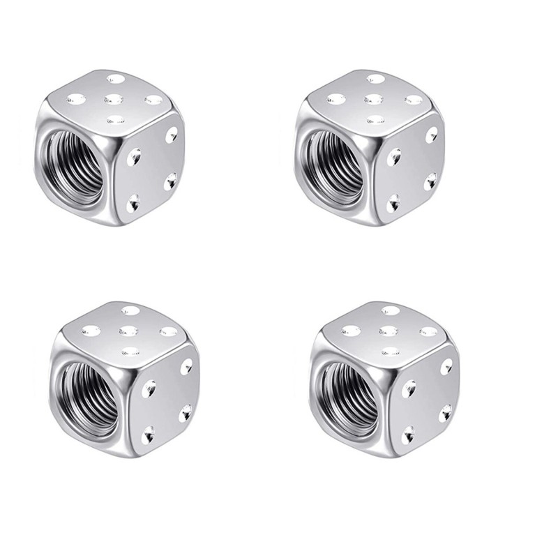 Aluminum tire valves - dice shaped - 4 piecesWheel parts