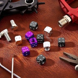 Aluminum tire valves - dice shaped - 4 piecesWheel parts