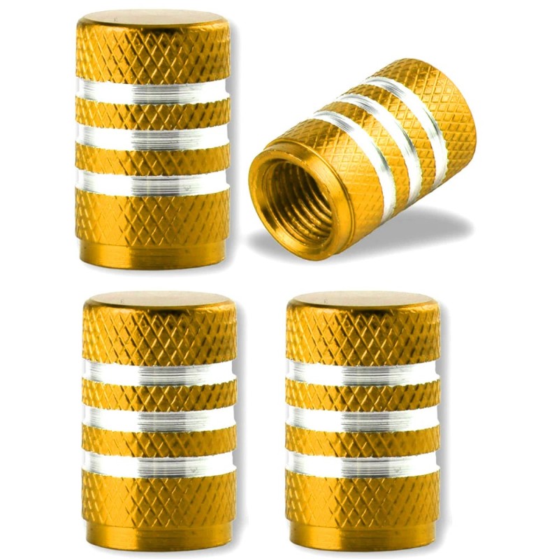 Aluminum tire valves - stripes design - 4 piecesWheel parts
