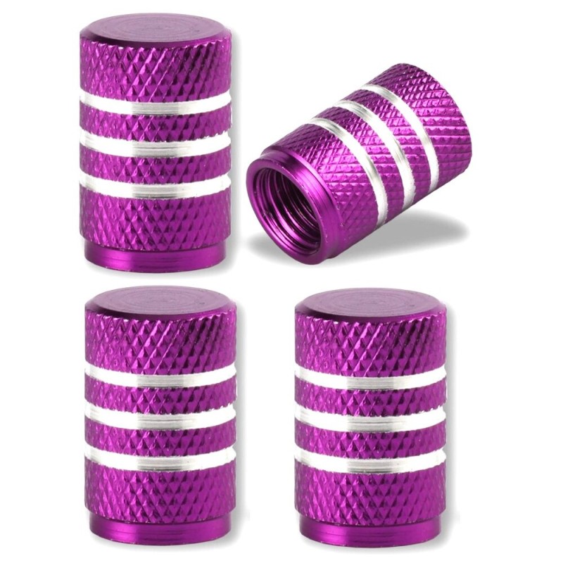 Aluminum tire valves - stripes design - 4 piecesWheel parts