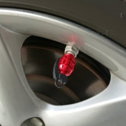 Universal tire valves caps - aluminum - hand grenade shaped - 4 piecesValve caps