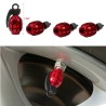 Universal tire valves caps - aluminum - hand grenade shaped - 4 piecesValve caps
