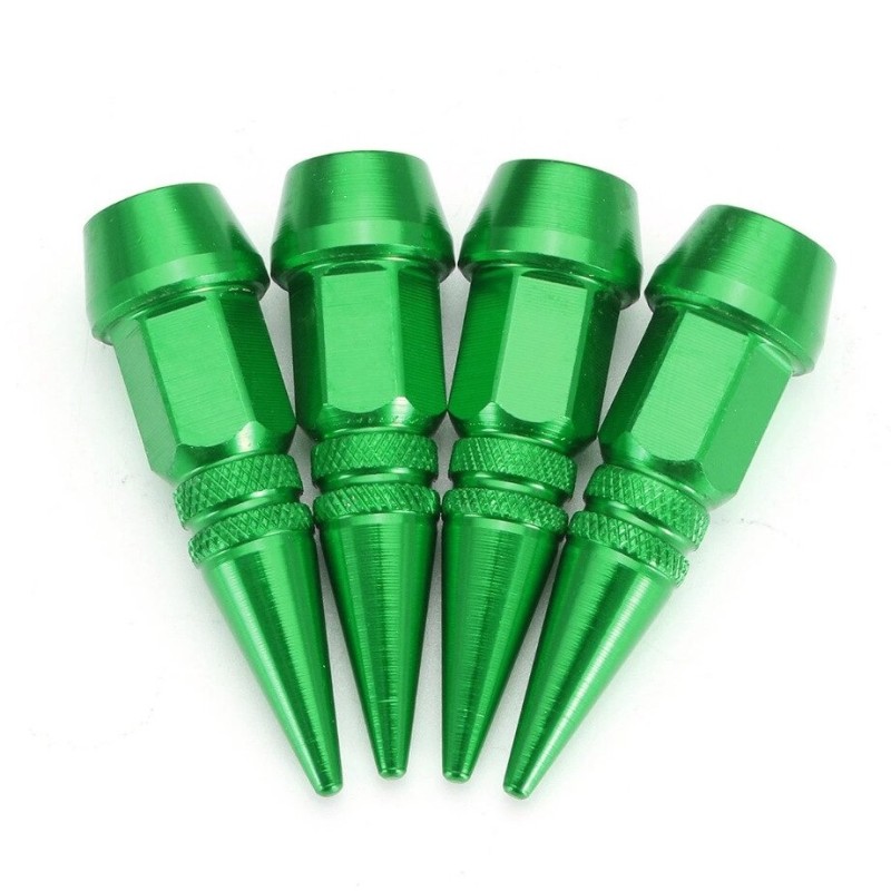 Universal tire valves - aluminum caps - long spike - 4 piecesWheel parts