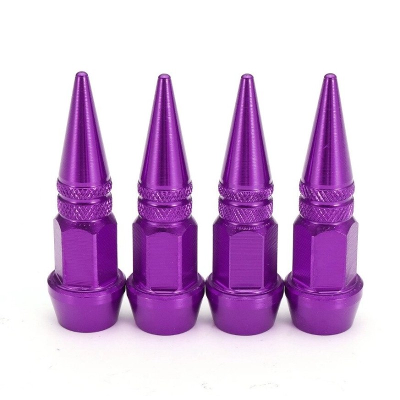 Universal tire valves - aluminum caps - long spike - 4 piecesWheel parts