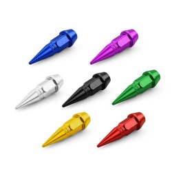 Universal tire valves - aluminum caps - long spike - 4 piecesWheel parts