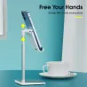 Universal telefonholder - justerbart stativ - foldbar