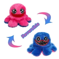 Vendbart blækspruttemonster - plyslegetøj - 20 cm