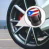 Puerto Rico flag - tire valve caps - universal - aluminum - 4 piecesValve caps