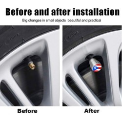 Puerto Rico flag - tire valve caps - universal - aluminum - 4 piecesValve caps