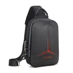 Tyverisikret skuldertaske med USB-port - crossbody - PVC brysttaske