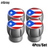 Puerto Rico flag - tire valve caps - universal - aluminum - 4 piecesValve caps