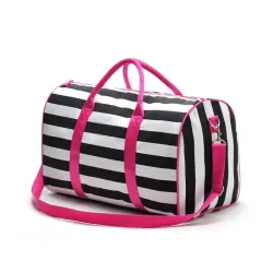 Trendy strand / sport / rejsetaske - stribet design