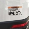Funny car sticker - "Warning Messing With My Quad"Stickers