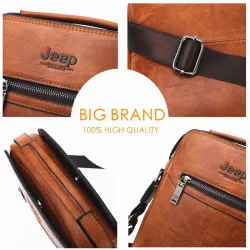 JEEP BULUO - men's leather shoulder bag - with a walletBags