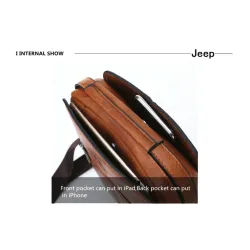 JEEP BULUO - men's leather shoulder bag - with a walletBags