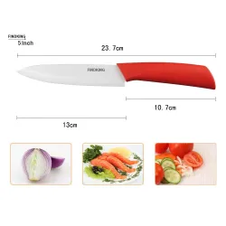 Keramisk knivsæt - 3" 4" 5" 6" tommer med skræller / dæksler
