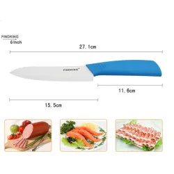 Keramisk knivsæt - 3" 4" 5" 6" tommer med skræller / dæksler