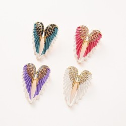 Krystal englevinger broche
