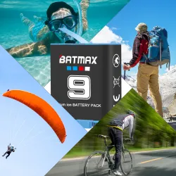 BATMAX - 1780mAh li-ion batteri - med oplader - til GoPro Hero 9/10