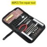 Car tire repair tools - kit - 46 piecesTire repair parts