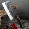 Kulstofstål køkkenkniv - slagter / køkken kokkekniv - smeltet design