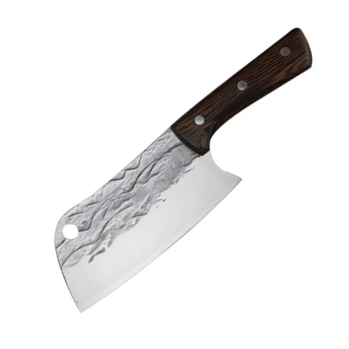 Kulstofstål køkkenkniv - slagter / køkken kokkekniv - smeltet design
