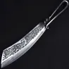 9.3 inch chopping knife - kitchen - hunting - wood cutter - handmade forged steel - tiger designSteel