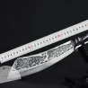 9,3 tommer hakkekniv - køkken - jagt - træskærer - håndlavet smedet stål - tigerdesign