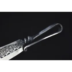 9,3 tommer hakkekniv - køkken - jagt - træskærer - håndlavet smedet stål - tigerdesign