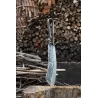 9,3 tommer hakkekniv - køkken - jagt - træskærer - håndlavet smedet stål - tigerdesign