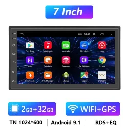 Android 9 bilradio - 2GB-32GB - Bluetooth - kamera - Wifi - GPS - MirrorLink