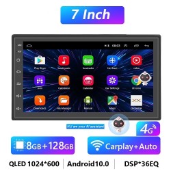 Android 10 QLED bilradio - 8GB-128GB - Bluetooth - AI - 8 core - CarPlay - 4G