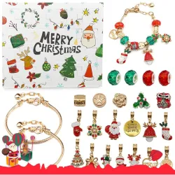 Christmas advent calendar - with jewelry - bracelet making kit - earringsChristmas