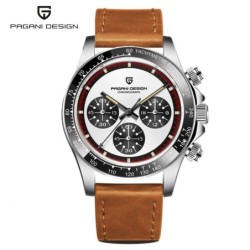 Pagani Design - automatisk kvartsur - safirglas - kronograf - læder - rustfrit stål