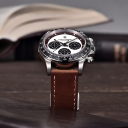 Pagani Design - automatisk kvartsur - safirglas - kronograf - læder - rustfrit stål