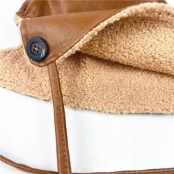 Bucket style hat - varm vinter læder hat - koreansk stil